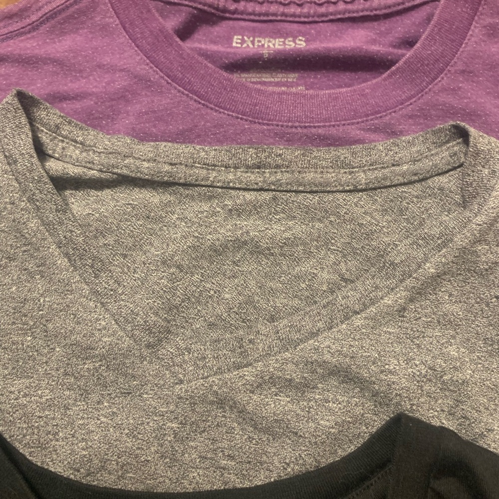 Express Mens Shirts Lot - 5 shirts - b necks and regular, stretch